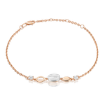 Браслет из комбинированного золота с натуральными топазами white