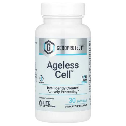 Life Extension, GEROPROTECT Ageless Cell, средство против старения клеточной системы, 30 капсул
