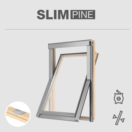 Мансардные окна ROOFLITE SLIM PINE