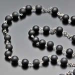 Мужские бусы из шунгита Rico la Cara AMX001080
