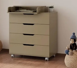 Пеленальный комод ИНКАНТО-ЮГ ,белый, белый\дуб, серый