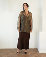 Прозрачная рубашка бронзовая роскошь