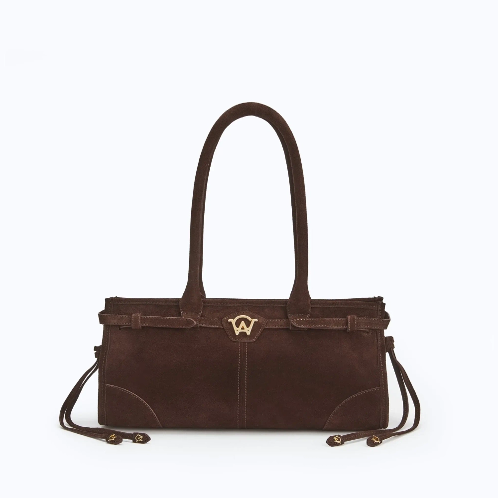 MANC ЗАМШЕВАЯ СУМКА "BABY JANE", ТЕМНО-КОРИЧНЕВЫЙ