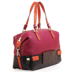 767/10 BG кожа кр.баклаж. /оранж./чер. (сумка жен.)