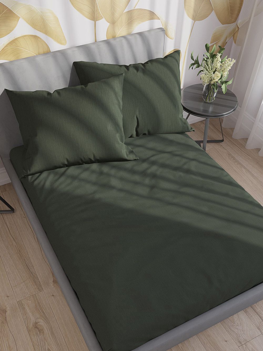 Простынь на резинке Сказка "Verde" 180х200 см , поплин