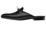 HERMES Oz Closed Toe Slippers Women"s Black