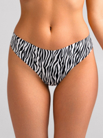 Стринги бесшовные цвет ЗЕБРА БЕЛАЯ, размер S