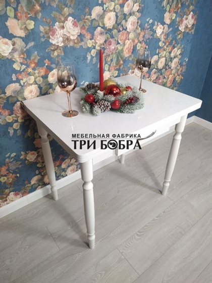 Стол кухонный ломберный с ящиком Белая Лоза