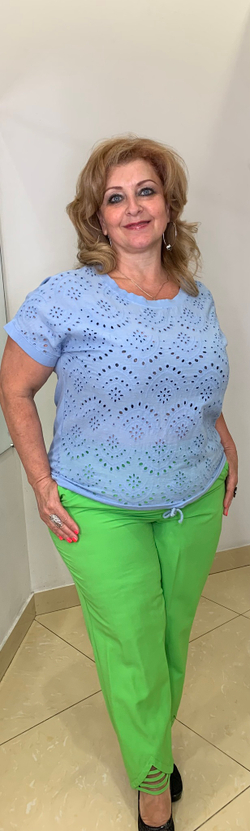 Блузон на кулиске с перфорацией