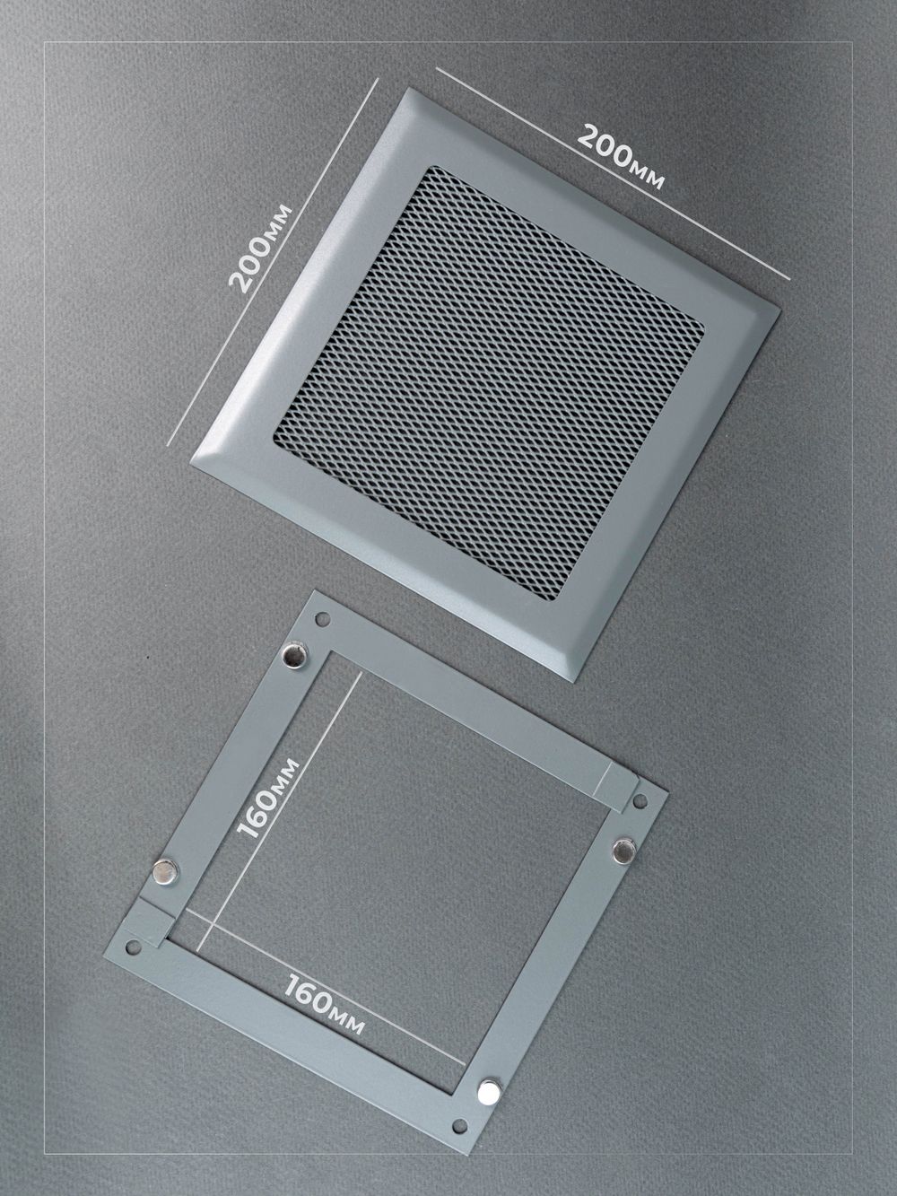 Вентиляционная Решетка РП 200х200 Серый