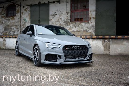 Сплиттер бампера переднего для AUDI RS3 8V Sedan (17-...)