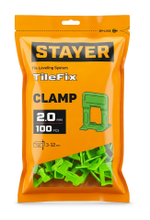 STAYER СВП TileFix, 2,0 мм, 100 шт, система выравнивания плитки ″ворота″ (33847-100)
