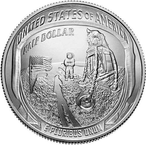 50 центов США - Аполлон 11. 2019 год. UNC