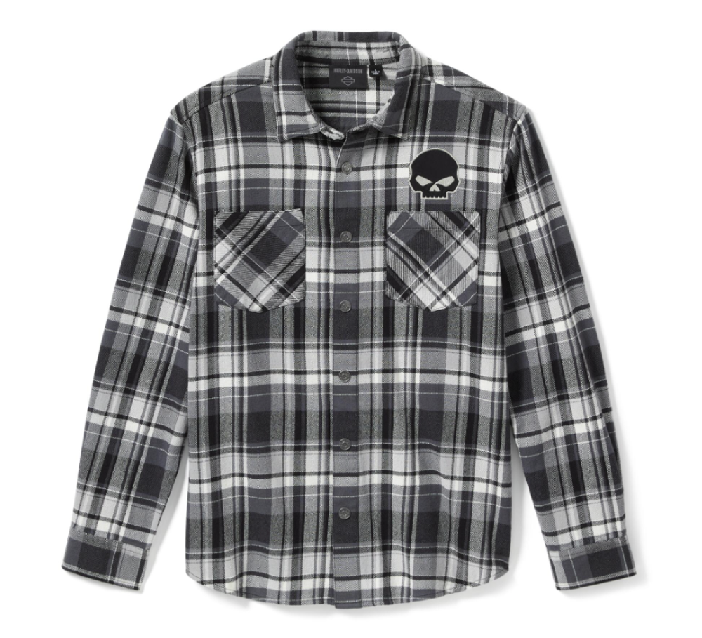 Рубашка с длинными рукавами в клетку Harley-Davidson® Willie G™ Skull Plaid