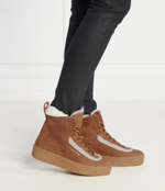 Кожаные кроссовки essential lace up warmbootie Tommy Hilfiger - коричневый(FW0FW07503)