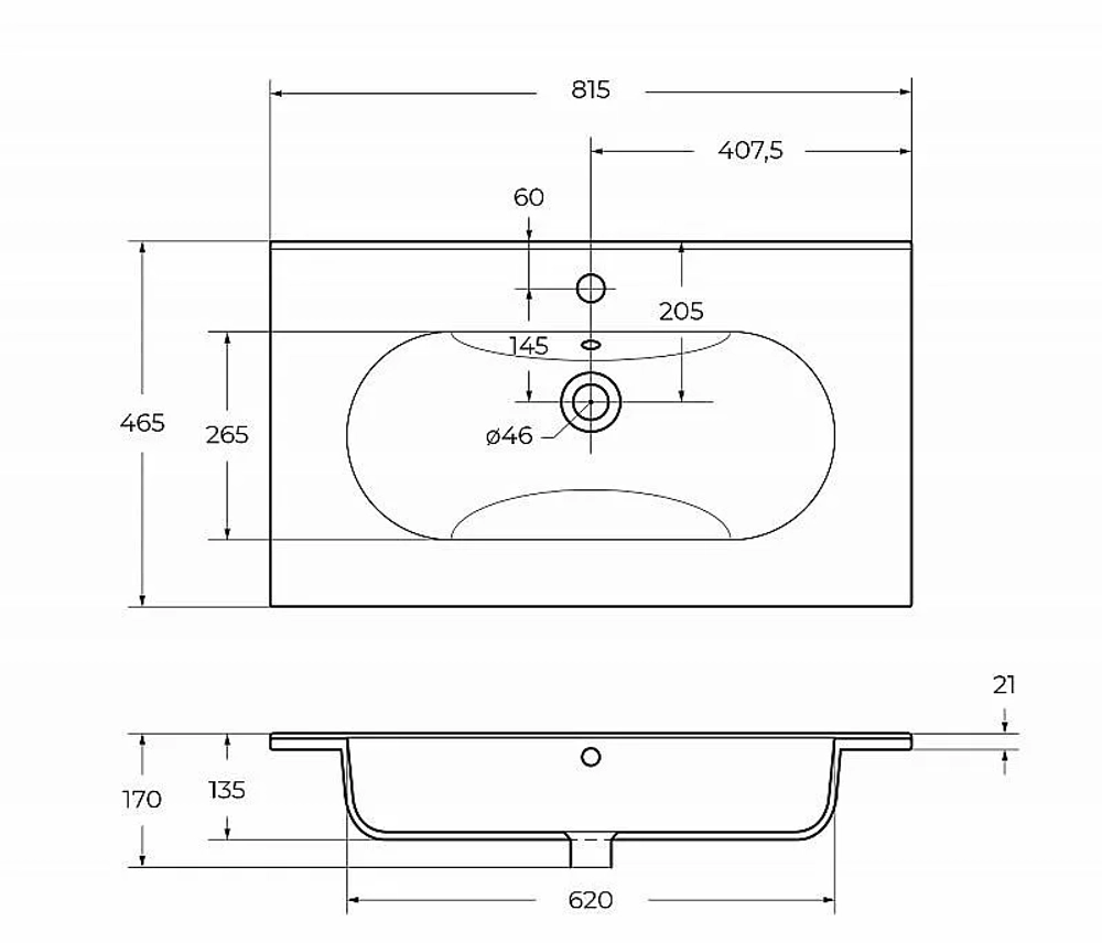 Тумба с раковиной BelBagno KRAFT 80 2C-SO/LOV-800-LVB Bianco Opaco