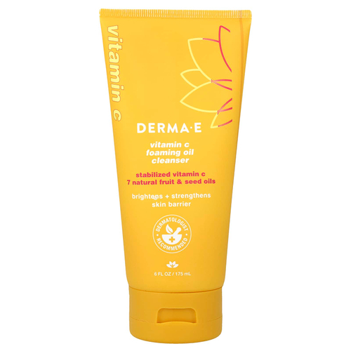 DERMA E, пенка с маслом для умывания с витамином C, 175 мл (6 жидк. унций)