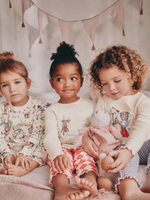 Пижама для девочки Next AC0-791, 3 шт., Молочный, Красный, Серый