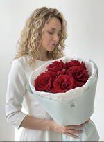 Бордовые французские розы (5шт)