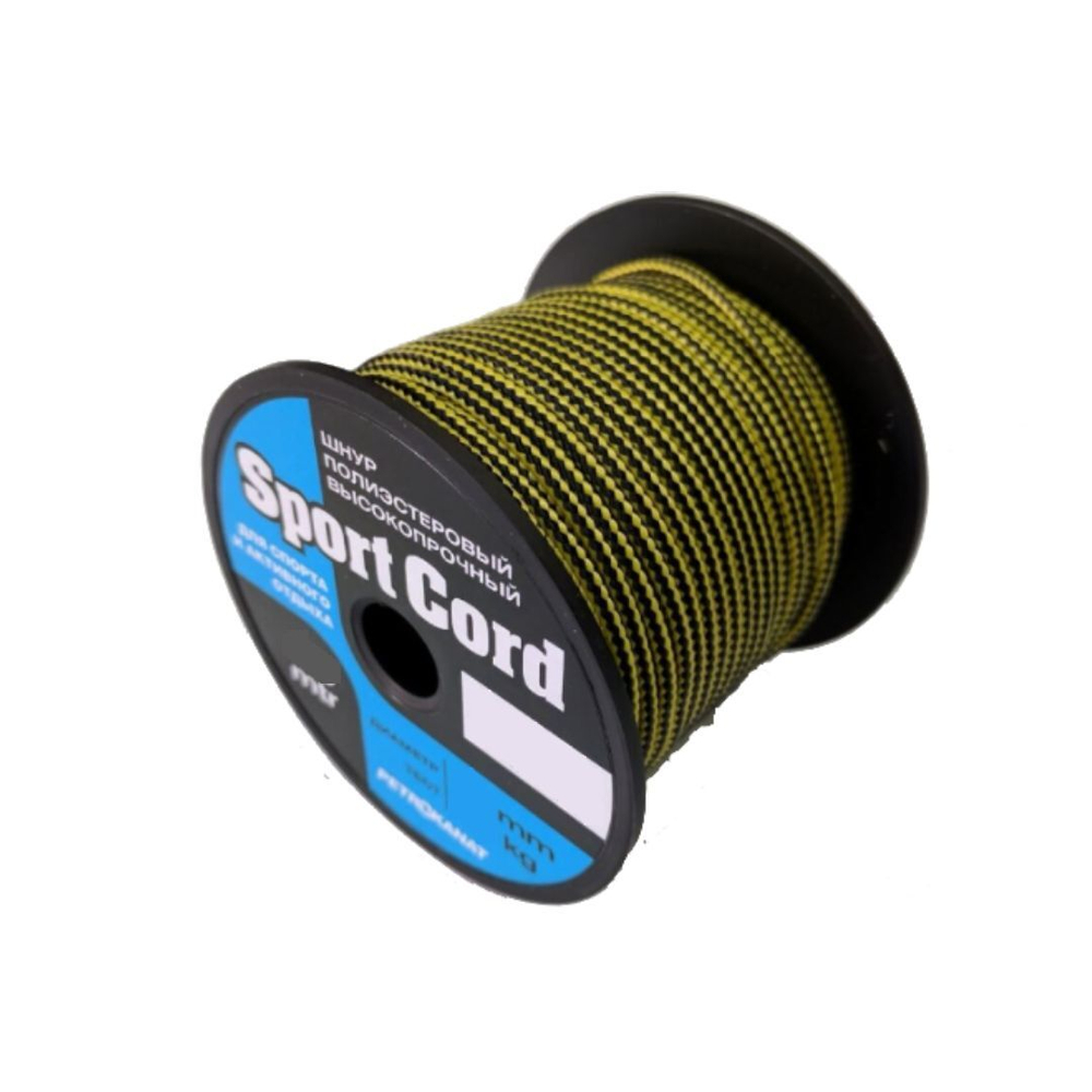 Шнур плетеный Петроканат Sport Cord 3,0 мм, 220 кг, 30 м, двухцветный, катушка