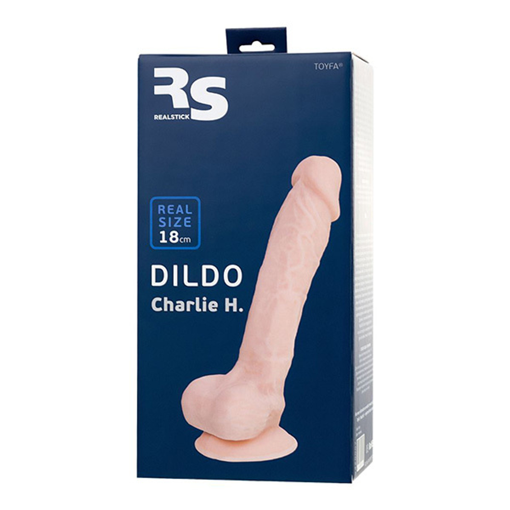 Телесный фаллоимитатор-реалистик 18см ToyFa RealStick Silicone Charlie H 9420007