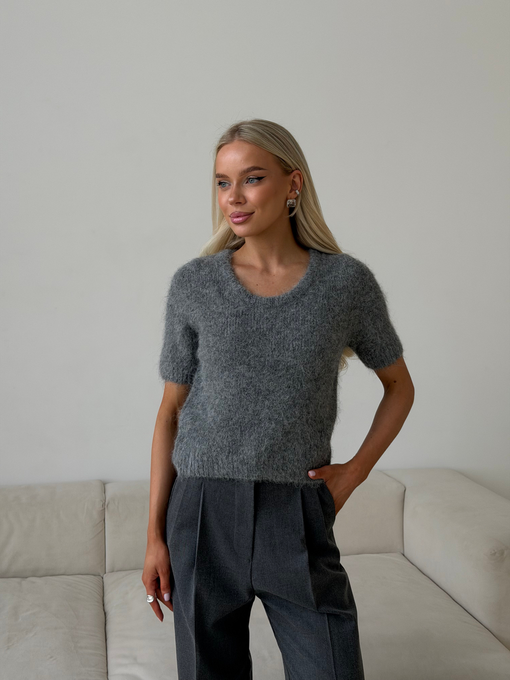 Джемпер Пушистик серый