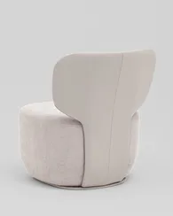 Кресло Torix светло-серое, шенилл и экокожа