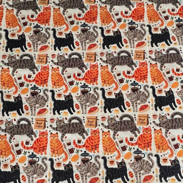 КОТЫ И КОФЕ, КУПОН 49 x 110 cм 4