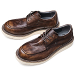 DIENGRLEY Top Grain Cow Leather Work Boots Men"s Brown