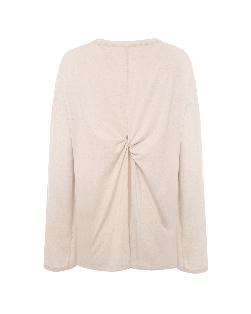 Лонгслив из льняного трикотажа