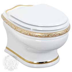 Унитаз подвесной Migliore Milady ML.MLD-25.740.D4.DO, декор золото
