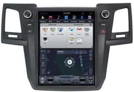 Магнитола для Toyota HiLux 2011-2015 - Carmedia ZF-1257-Q6 вертикальный экран в стиле "Тесла" на Android 11, 8Гб+128Гб, CarPlay, 4G SIM-слот