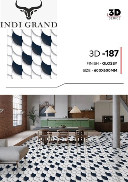 Керамогранит 3D 60х60 glossy - 187