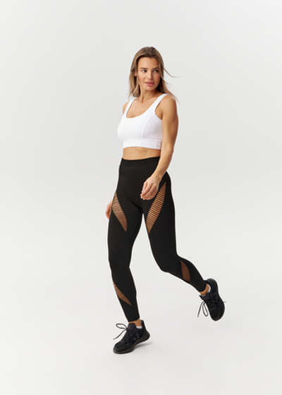 Легинсы бесшовные с высокой талией и перфорацией