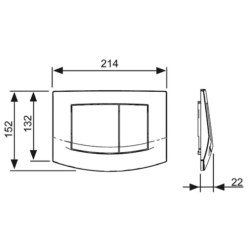 Комплект для установки подвесного унитаза TECEbase 2.0 с панелью смыва ТЕСЕambia Хром глянцевый (9400405)