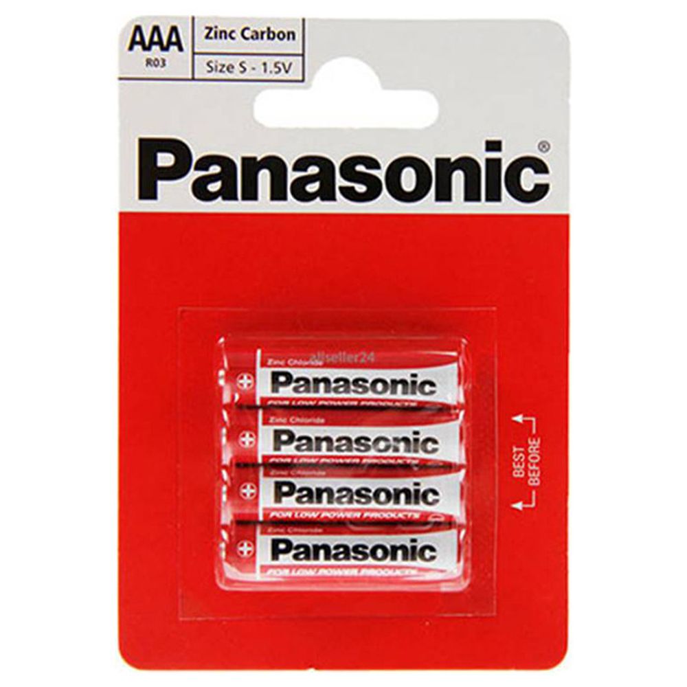 Батарейки Panasonic Red Zink AAA солевые 4 шт