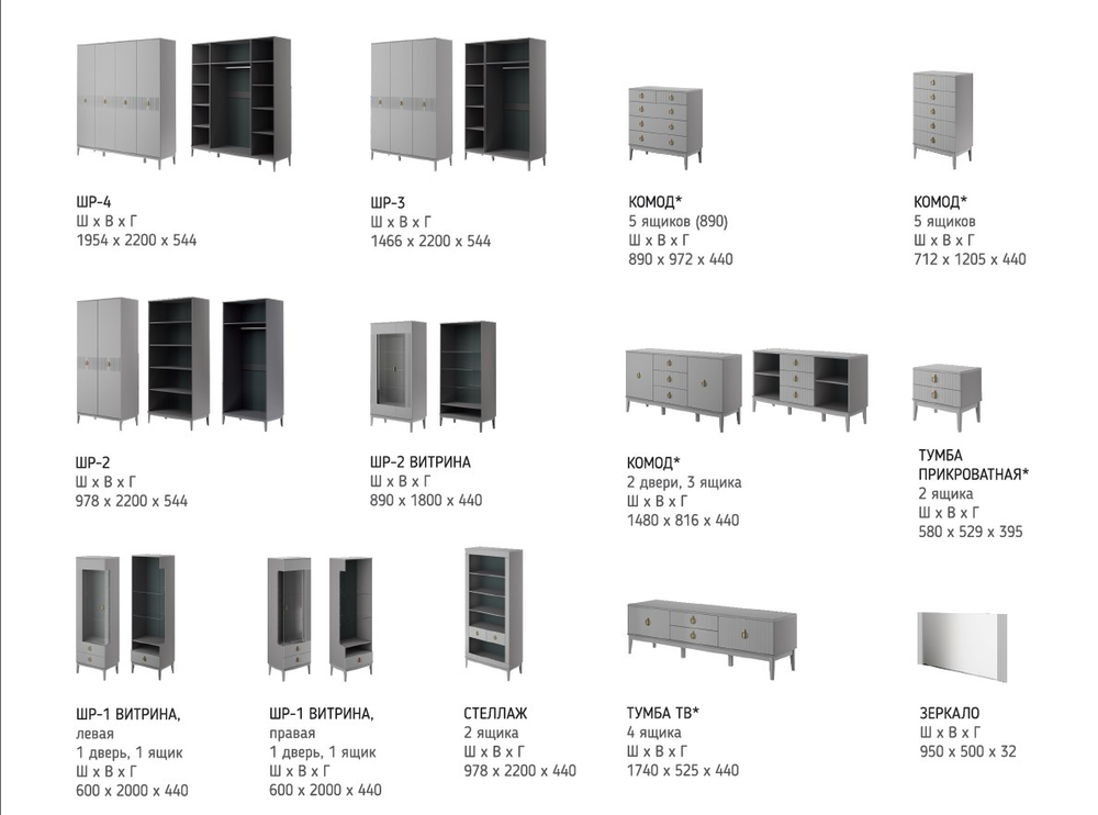 Комод ФАРГО 890, 5 ящиков
