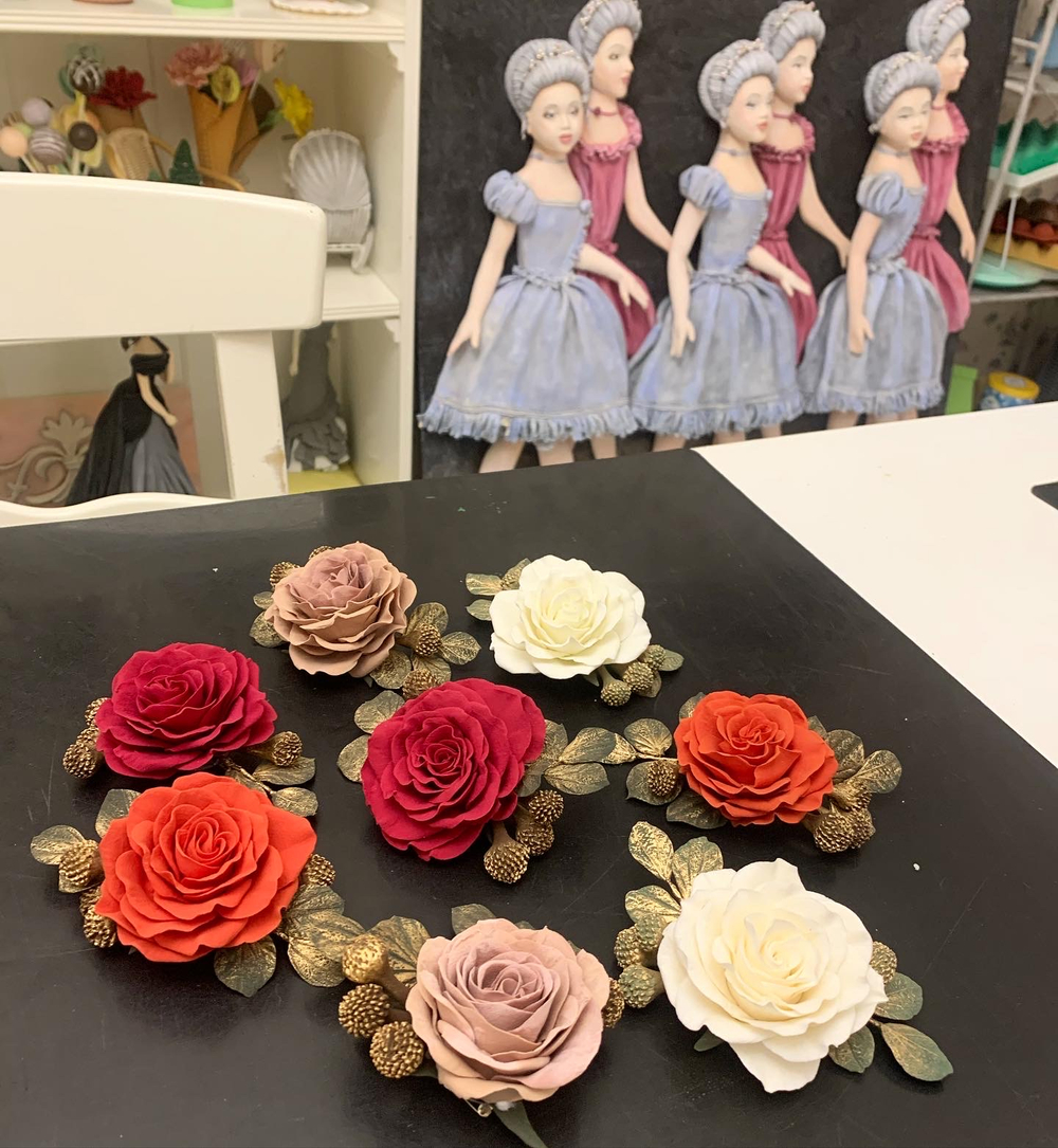 Броши: Брошь Роза