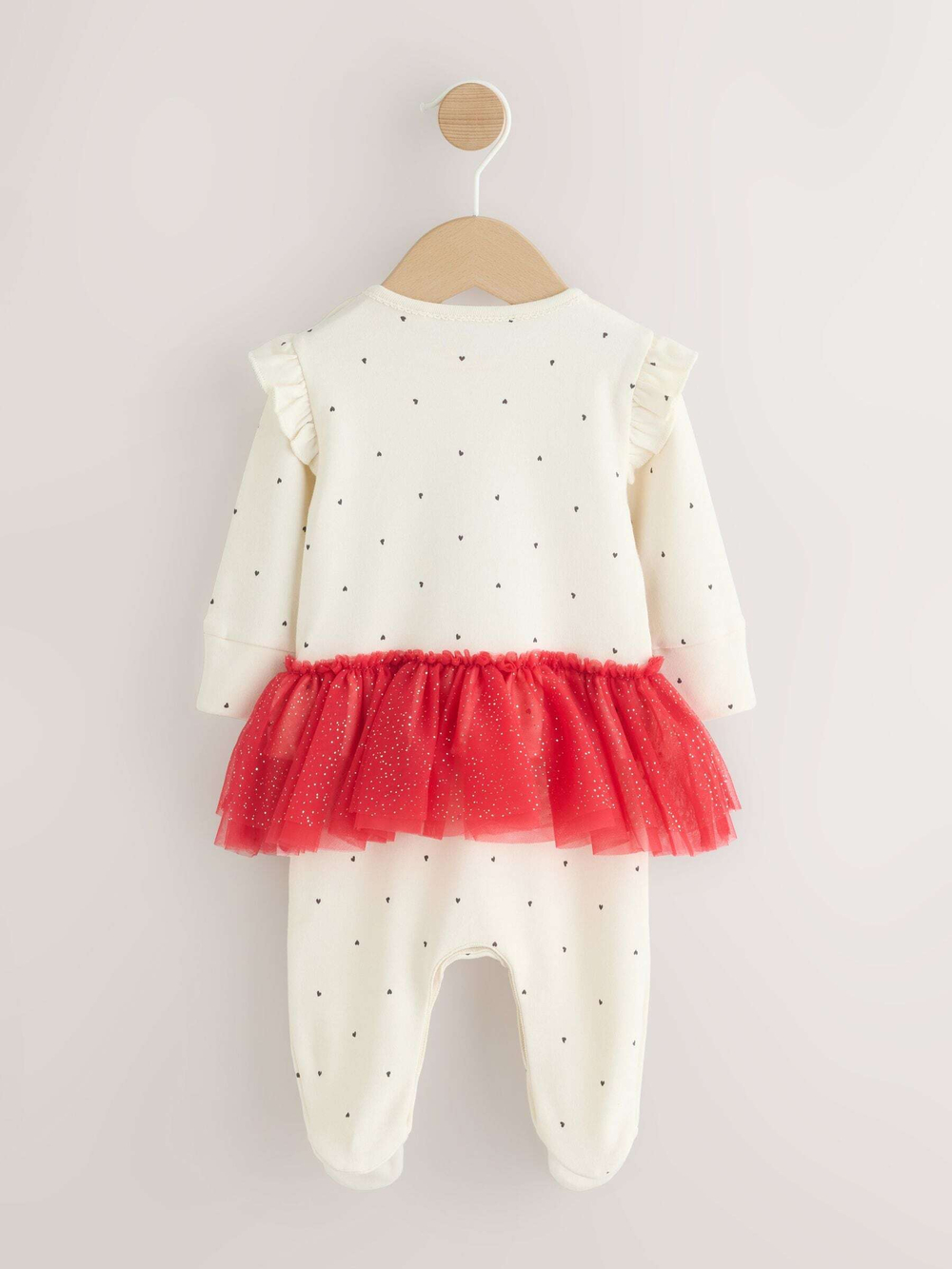 Комбинезон / Cлип для девочки Next F34-048, Молочный, Красный