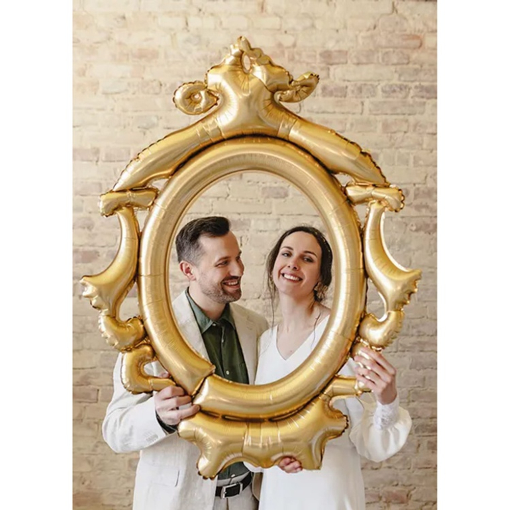 Фольгированный шар-фигура «Зеркало», Gold