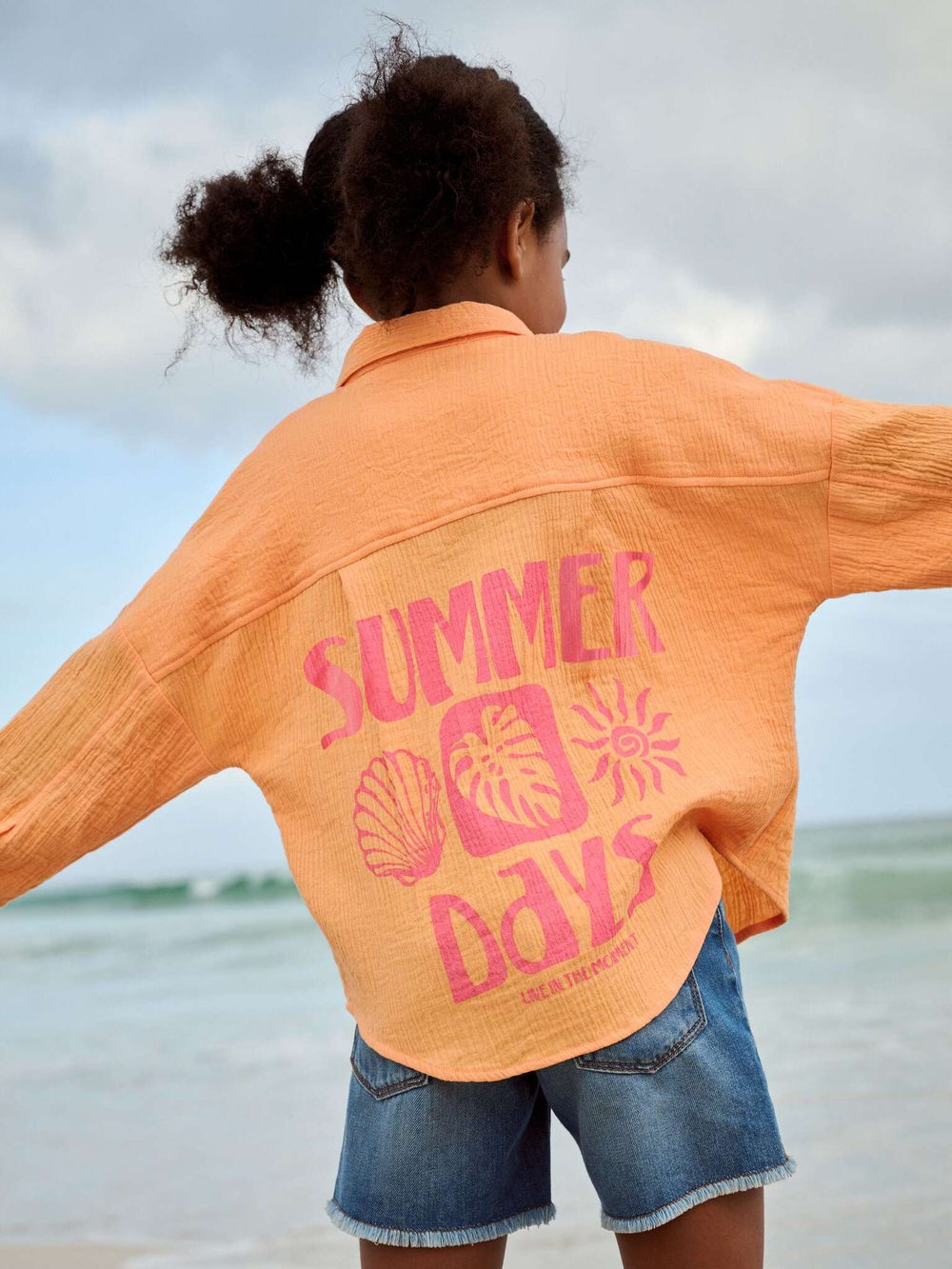 Рубашка для девочки Next AD6-053, Оранжевый