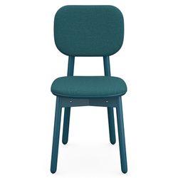 Стул с обивкой Saga, рогожка, сине-зеленый