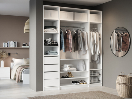 Система хранения 3 Бланка ЛДСП белый/МДФ белый