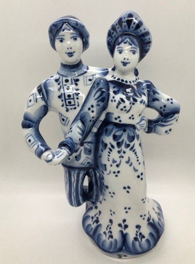 Статуэтка "Захаровская кадриль" 21 см Гжель Фарфор