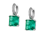 Серьги-Кольца "Emerald" 26,5мм, с подвесом