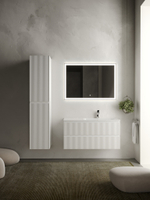 Тумба с раковиной Sancos Snob R 100 см SNR100RW правая, bianco