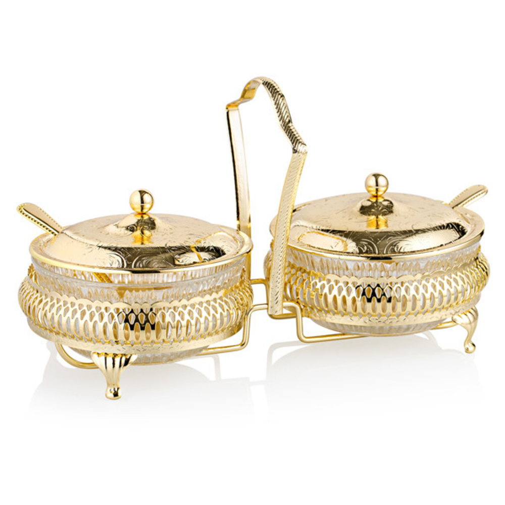 Набор вазочек для варенья 7 предметов Queen Anne золотой