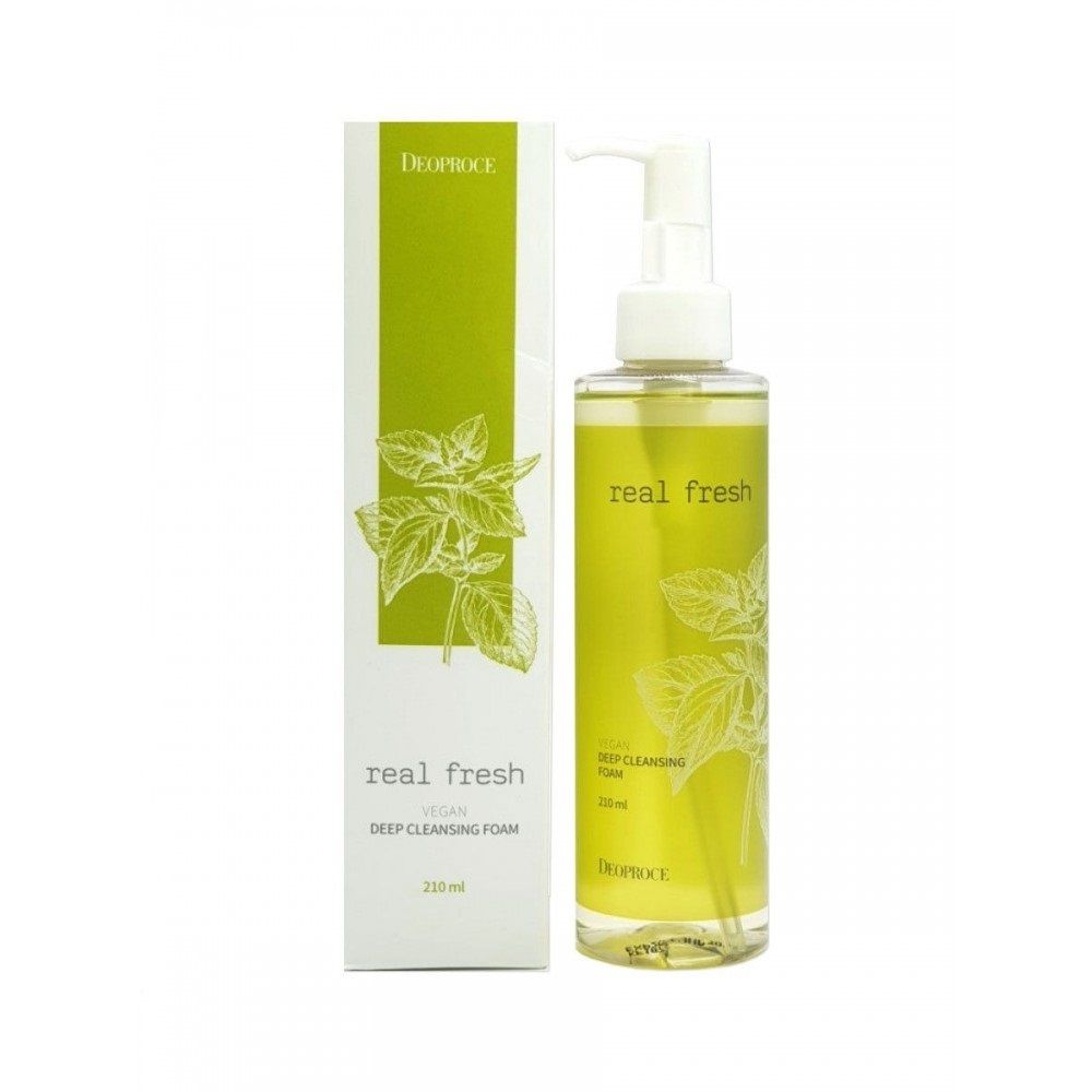 Deoproce Real Fresh Vegan Deep Cleansing Foam пенка для глубокого очищения кожи
