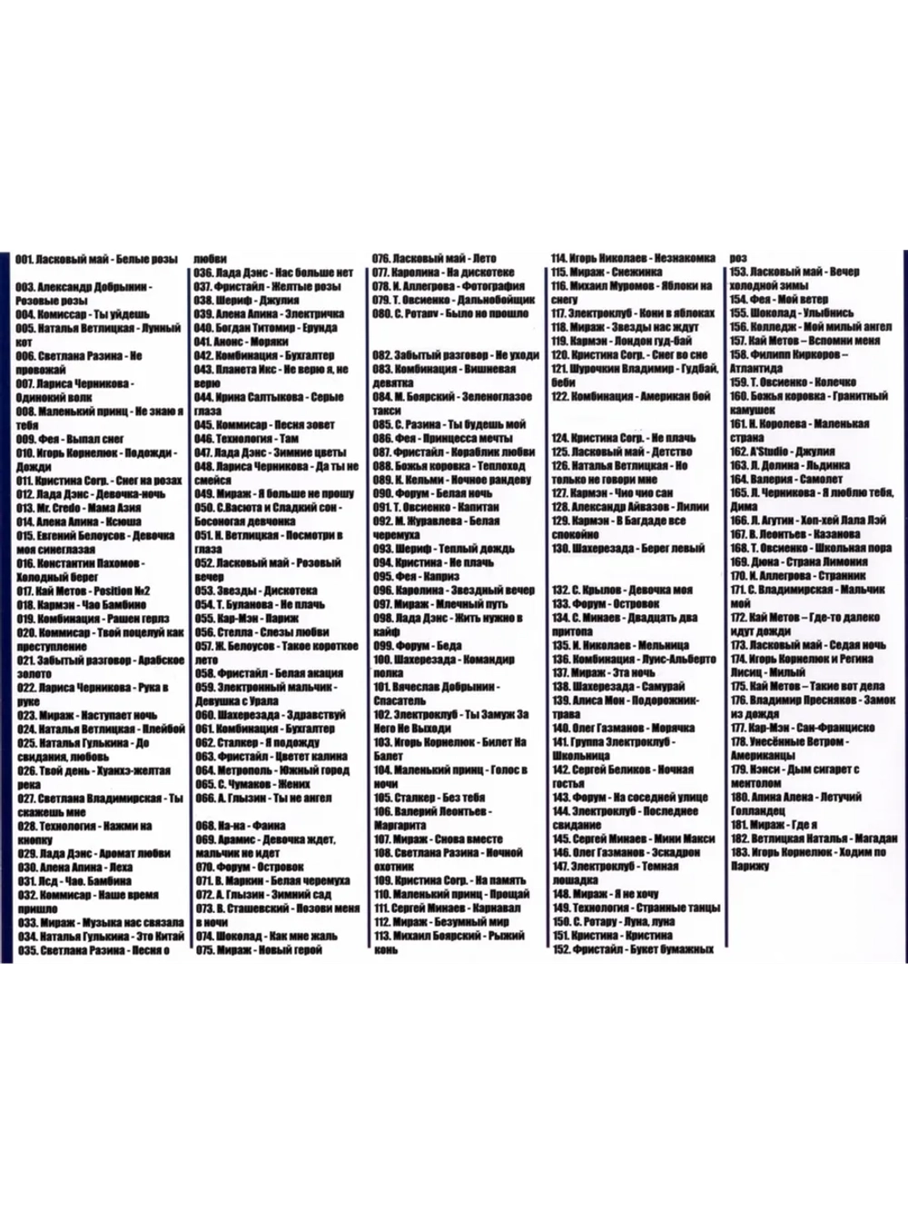 Дискотека Белые Розы Руские Хиты 80-90х (Диск CD-MP3)