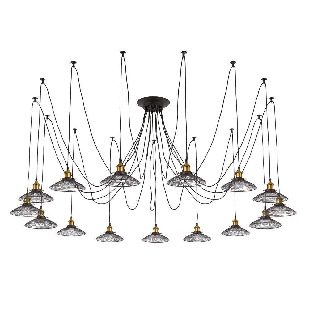 Citilux Эдисон CL451151 Люстра паук Венге Бронза